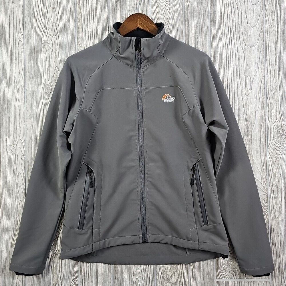 Lowe Alpine Women's Jacket Medium Gray Full Zip Windbreaker‎ Walking Hiking